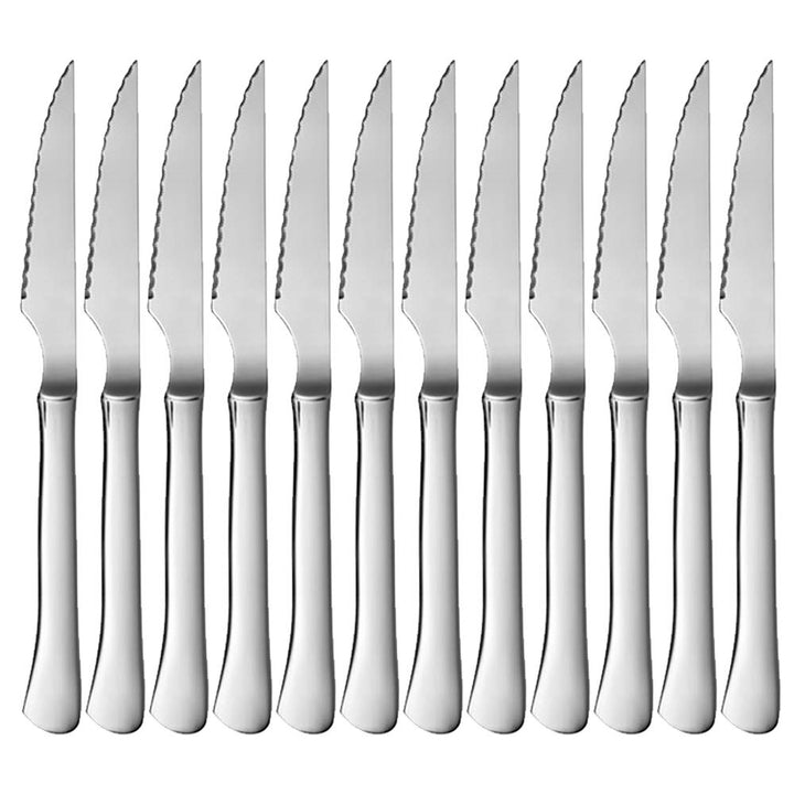 Menax - Edelstahl Steakmesser - Tafelmesser - Brotzeitmesser - Sägemesser - Menümesser - Set 12 Stüc