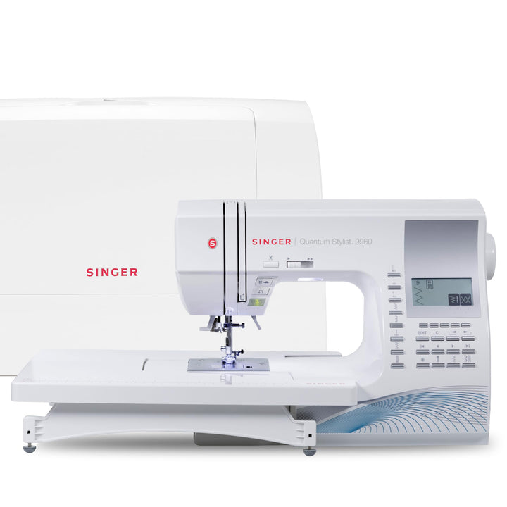 SINGER 9960 Näh- und Quiltmaschine mit Zubehör-Set, Anschiebetisch, 600 Stiche, elektronischer Auto-