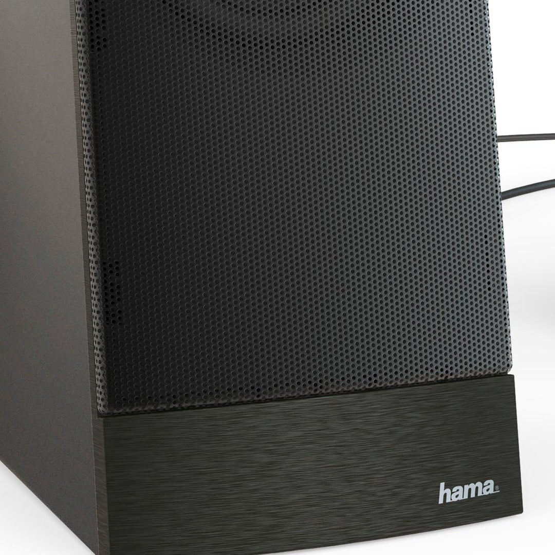 Hama PC Lautsprecher Sonic LS-208 (PC Boxen, 2.0 Lautsprecher für Computer, Laptop, 8W, stufenlose L