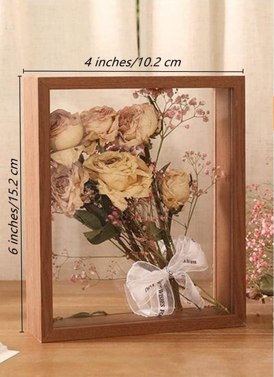 JOSON 2 Packungen Holz-Bilderrahmen, getrocknete Blumen, Display-Ständer, dekorativer schwimmender B