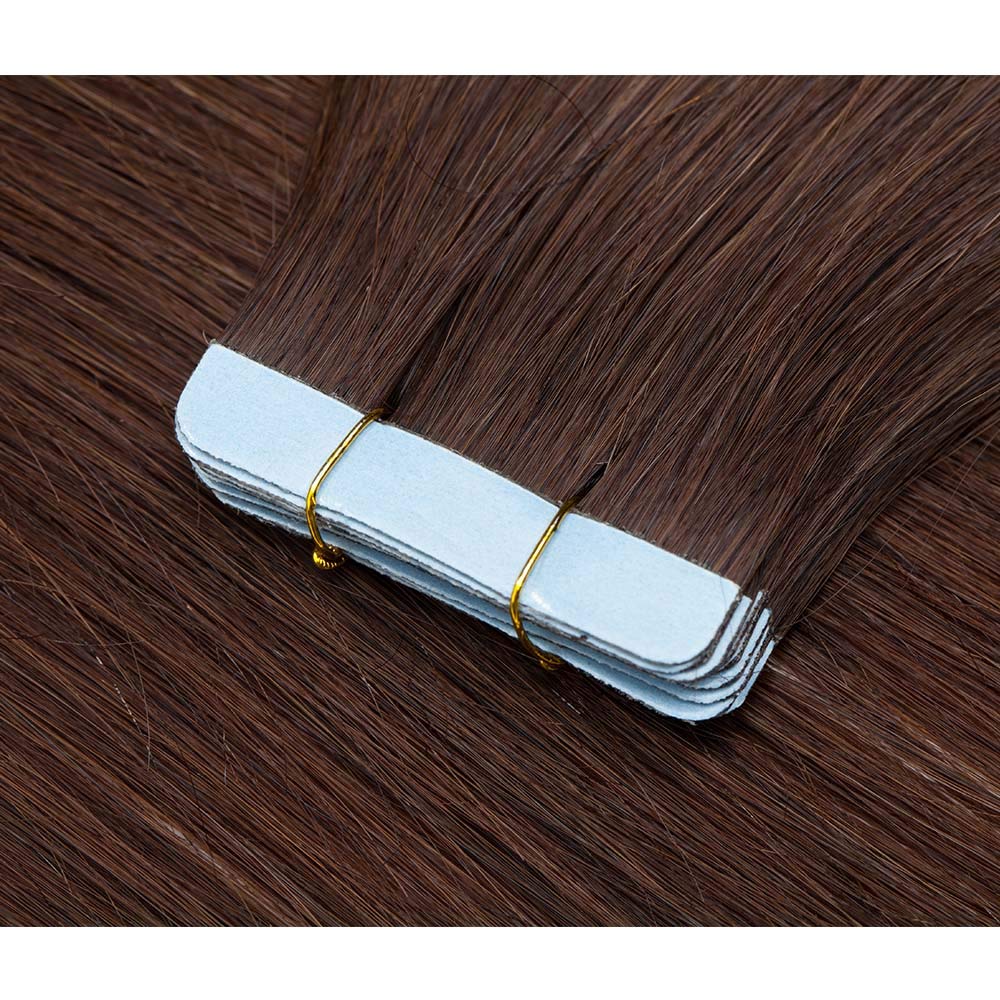 SEGO Tape Extensions Echthaar 20 Tressen/30 g Klebeband Band in Haarverlängerung Kleber Haarteile Ha