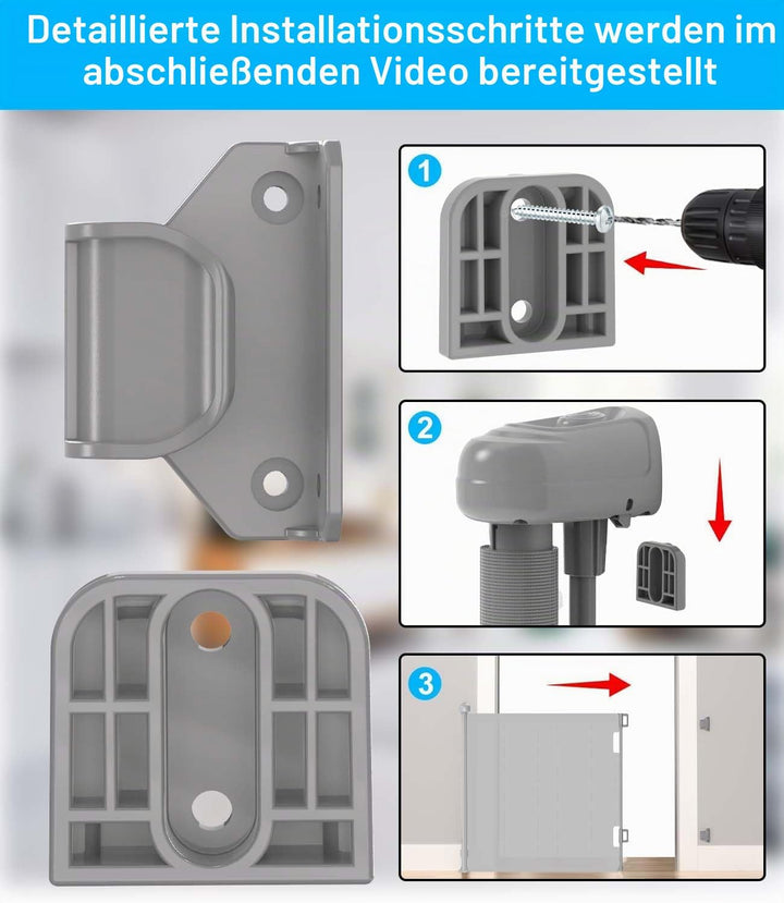 Nalezuns Set mit Ersatzteilen für Treppenschutzgitter, Babygitter Ersatzteile Set, Babygitter Zubehö
