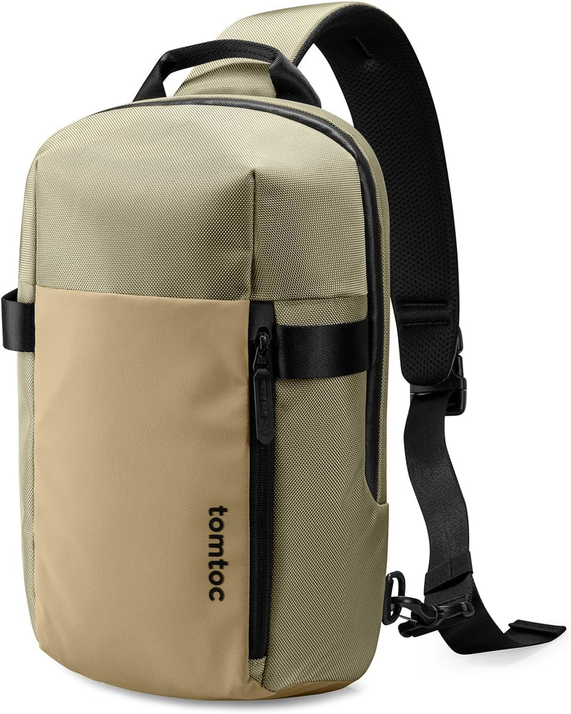 tomtoc Kompakt Sling Bag, Minimal Einzelgurt Schulterrucksack für 14-Zoll MacBook Pro, Wasserresiste