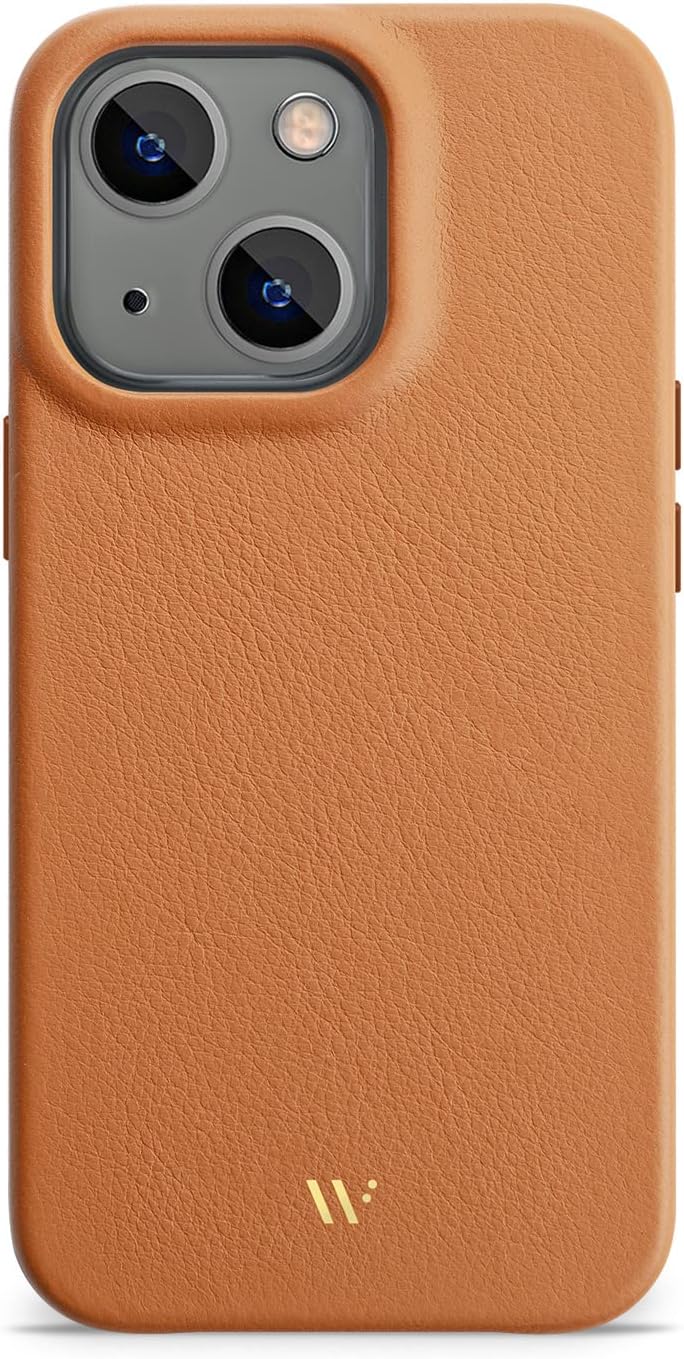 WIIUKA Hülle für iPhone 14 Plus, Leder aus Deutschland, Lederhülle extra Dünn, Premium Handyhülle, C