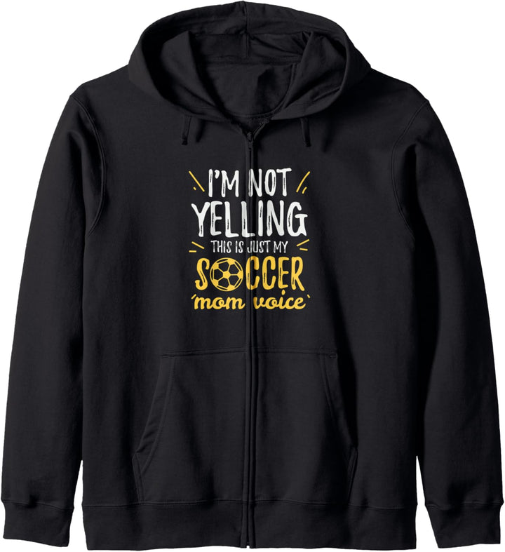 This Is My Soccer Mom Voice Muttertag Mama Fussball Kapuzenjacke