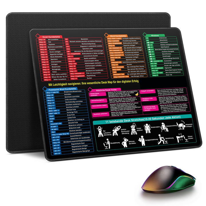 Gaming Mauspad 490 x 420 x 5 mm, Professionelle Mousepad für Esports, wasserdicht Hochpräzises Stoff