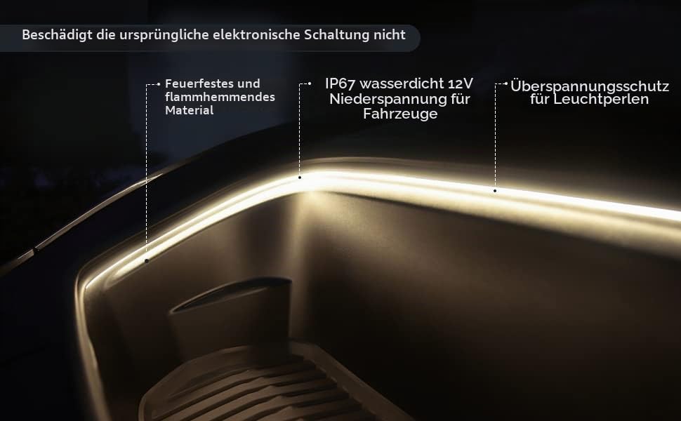 SL Elements Tesla Model 3 LED Light Strip Frunk Zubehör-Beleuchtung Ambiente