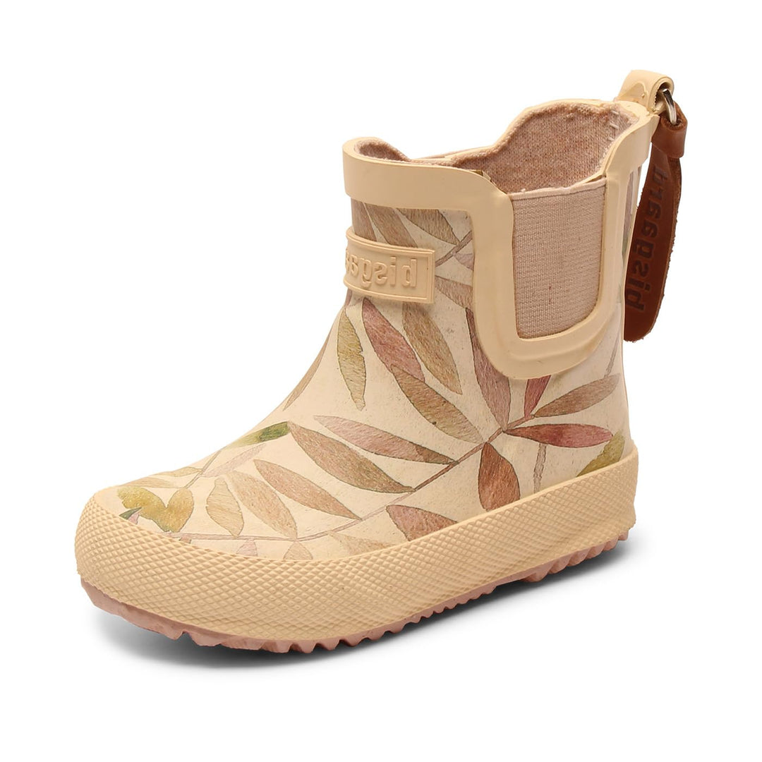 Bisgaard Unisex Kinder Rubber Boot Baby Gummistiefel 28 EU Beige Leaves, 28 EU Beige Leaves