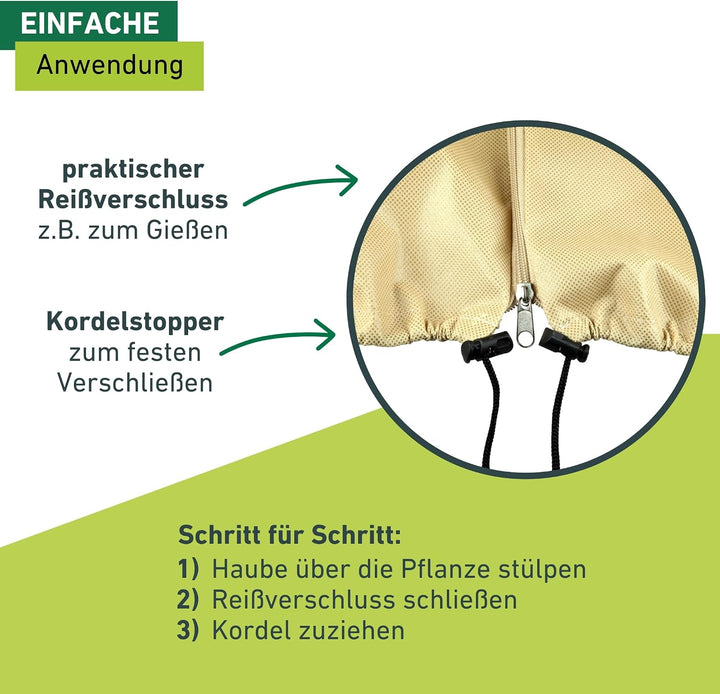 Windhager Winter-Vlieshaube Superprotect XXL, Kälteschutz, Frostschutz für Pflanzen, Abdeckvlies, Wi