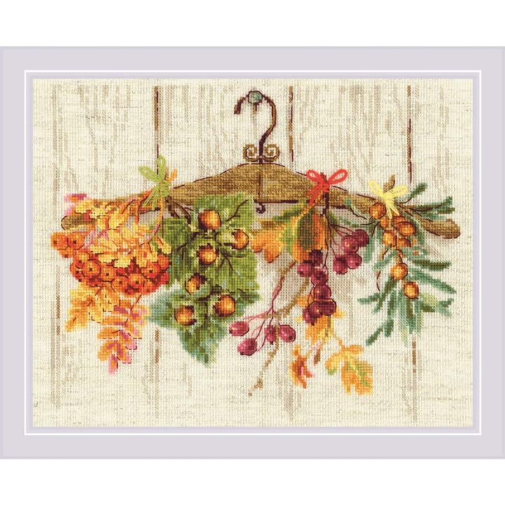 RIOLIS Counted Cross Stitch Kit 11.75"X9.5"-Gifts Of Autumn (14 Count)