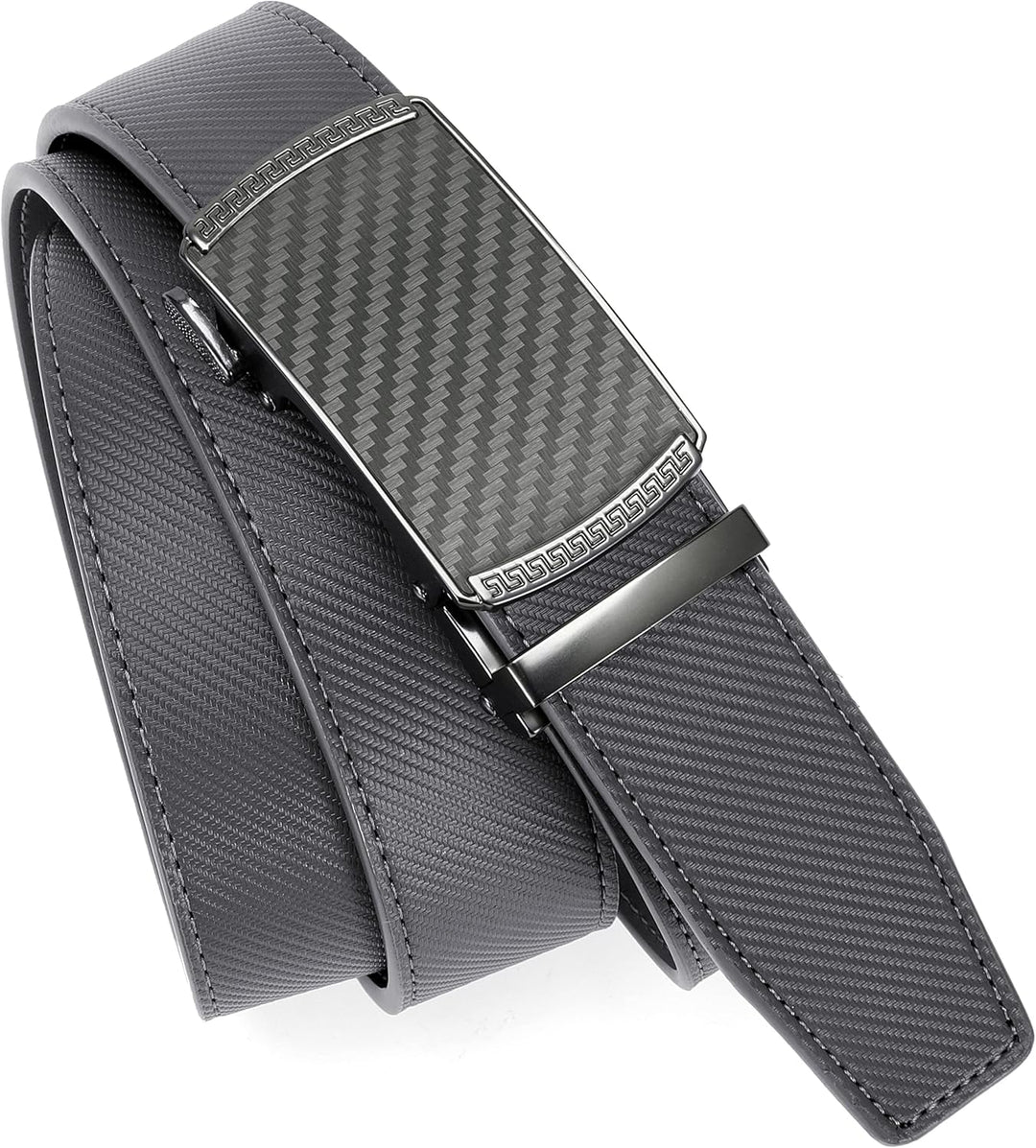 CHAOREN Gürtel Herren, Automatik Ledergürtel Herren 35mm ohne Löcher Taille 90-100cm (Gesamtlänge 11
