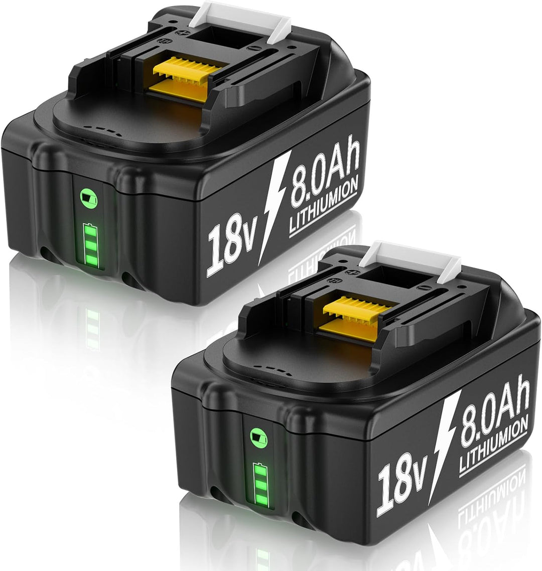 2X Akku Für 18V 8,0Ah Li-ion Ersatzakku für Akku 18V BL1860 BL1850B BL1850 BL1830 BL1860B BL1845 BL1