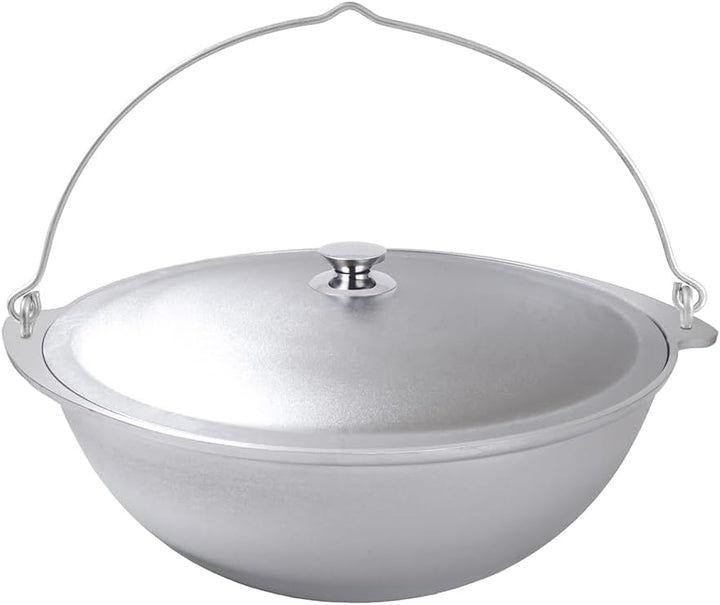 Kukmara Kazan Asien Topf Tatarskij mit Bügel und Deckel Kasan WOK 6 Liter für CAMPING Aluguss