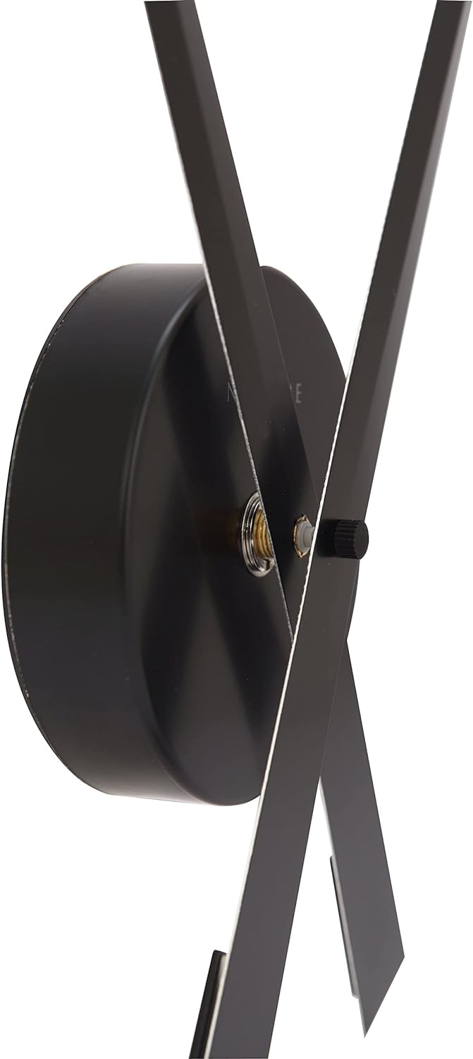 Nextime Hands Wanduhren, Metall und Kunststoff, Schwarz, Ø 85 cm