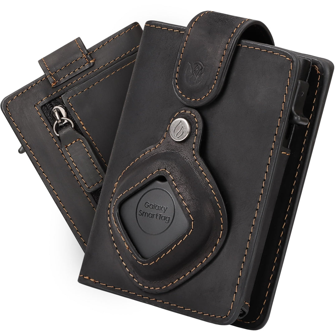 Will Fire® MagFlap® MultiTag | Airtag Android Wallet Samsung Galaxy Smart Tag + Tile Chipolo ATUVOS