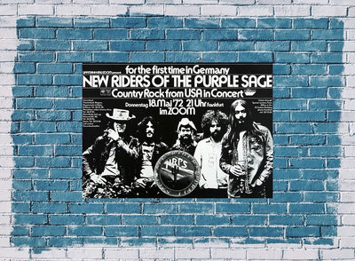 New Riders of The Purple Sage - Gypsy Cowboy, Frankfurt 1972 » Konzertplakat/Premium Poster | Live K