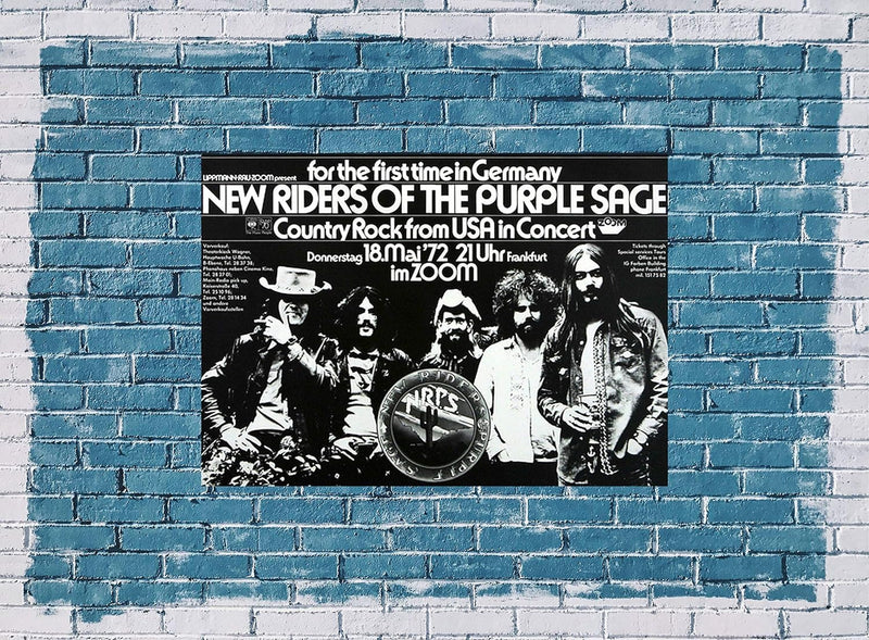 New Riders of The Purple Sage - Gypsy Cowboy, Frankfurt 1972 » Konzertplakat/Premium Poster | Live K