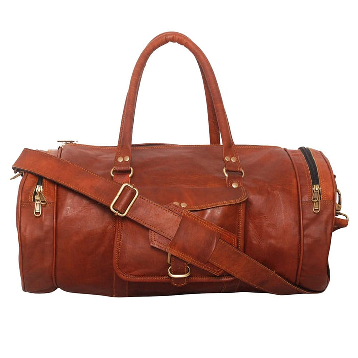 Harvey Echtes Leder Holdall Duffel Gym Weekender Gepäck Reise Schulter Vintage Tasche Unisex Braun 2