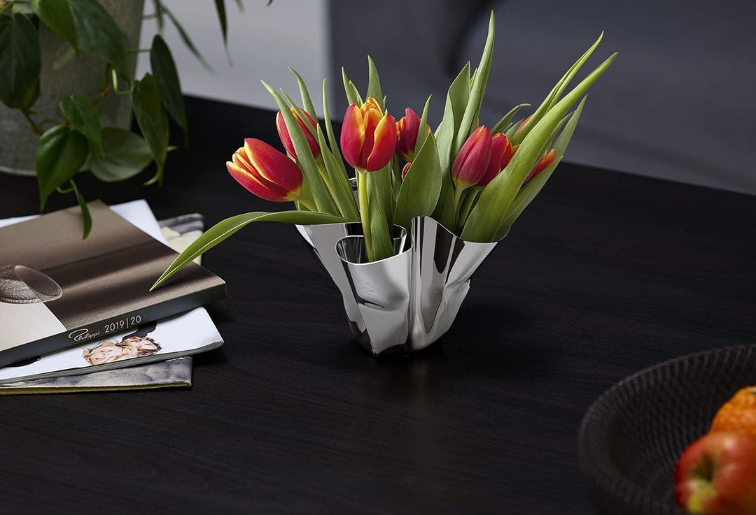 Philippi - Margeaux Vase oder Windlicht - handgefaltetes Unikat aus Edelstahl - Teelicht oder Vase.