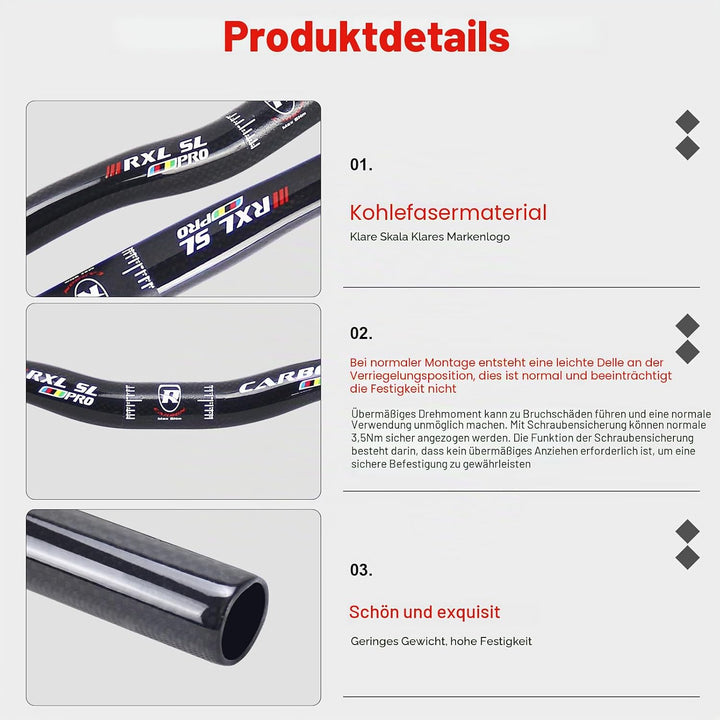 riser lenker mountainbike RXL SL 25.4mm MTB lenker carbon downhill mountainbike lenker 3K glänzend s