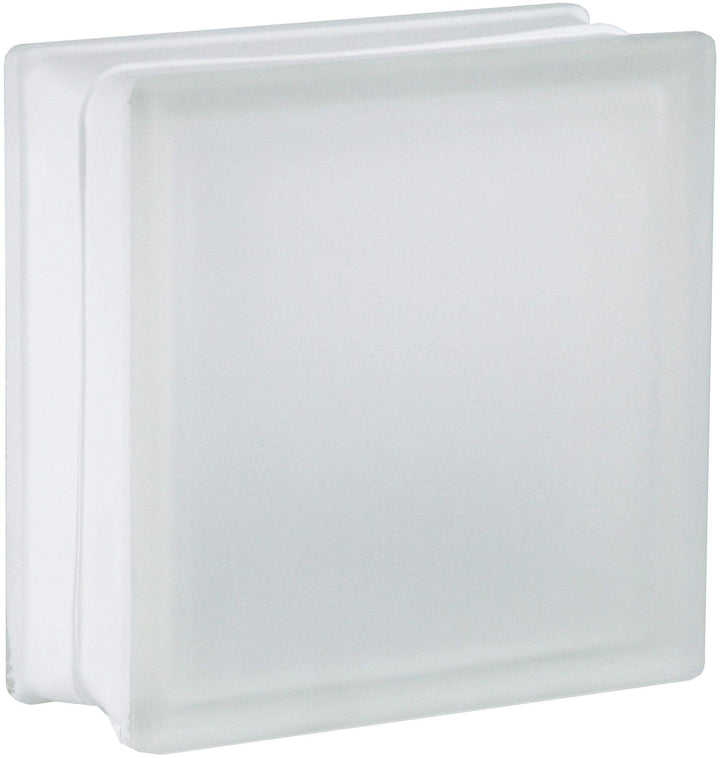 Design Glasbaustein Riva klar 2-seitig satiniert 19x19x8 cm - 5 Stück 19 x 19 x 8 cm Klar, 2-seitig