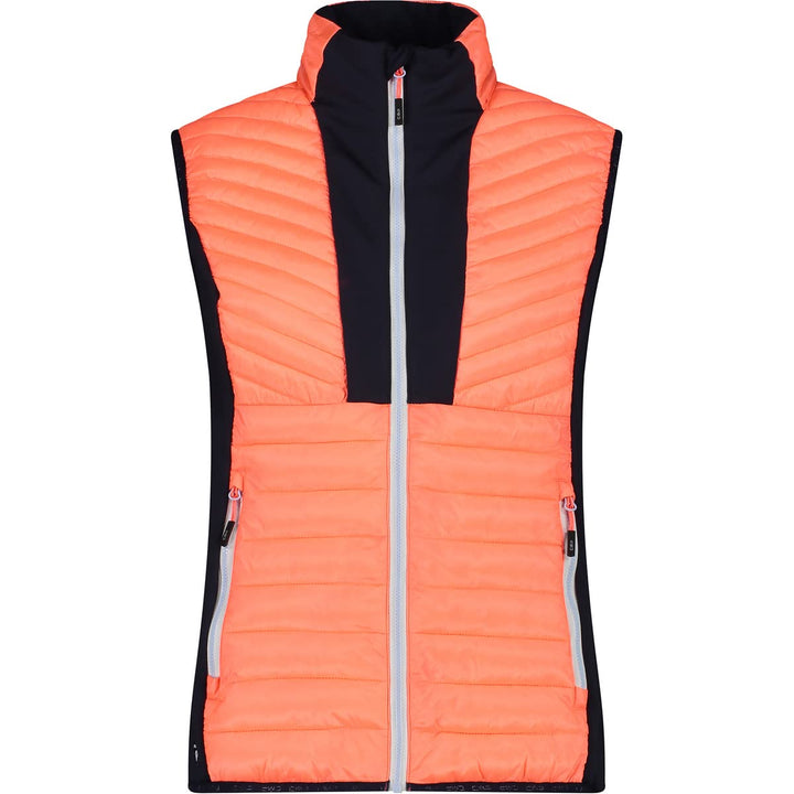 CMP Damen Hybrid Weste Steppweste 36 Red Fluo, 36 Red Fluo