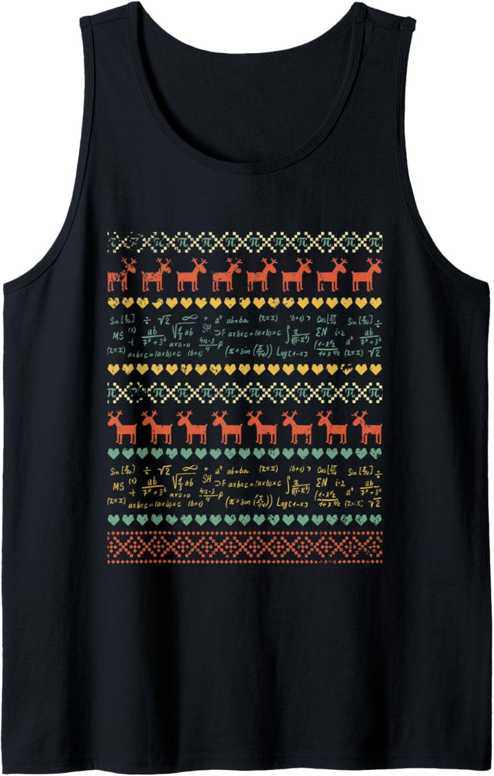 Ugly Christmas Sweater Mathematiklehrer Tank Top