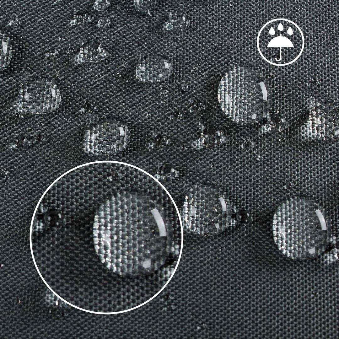 HENTEX Schutzhülle Cover Eckbank für Gartenmöbel Abdeckung L-Form, Grau, 235x235x100x70H cm 235×235×