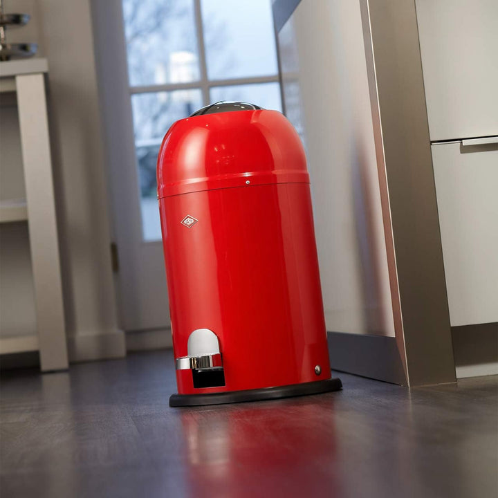 WESCO 180 312 Kickmaster Junior Abfallsammler 12 Liter schwarz 30 x 30 x 51cm (L/B/H), Edelstahl, sc