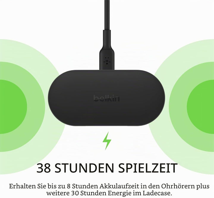 Belkin SOUNDFORM Play True Wireless In-Ear-Kopfhörer, Kopfhörer kabellos, 3 EQ-Voreinstellungen, sch