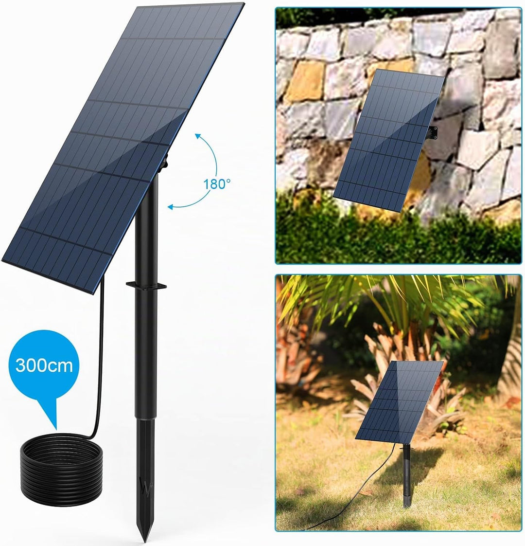 AISITIN 10W DIY Solar Springbrunnen, Upgrade Solar Teichpumpe mit 2M Wasserleitung und Feste Pfähle