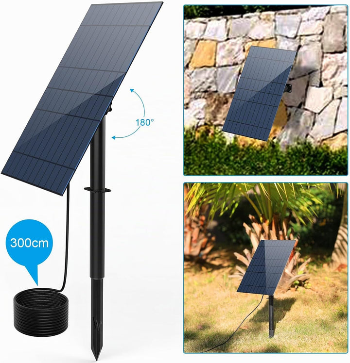 AISITIN 10W DIY Solar Springbrunnen, Upgrade Solar Teichpumpe mit 2M Wasserleitung und Feste Pfähle