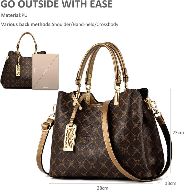 NICOLE &amp; DORIS Frauen Handtasche Elegante Taschen für Damen Modern Tote Bag Mittelgross Umhängetasch