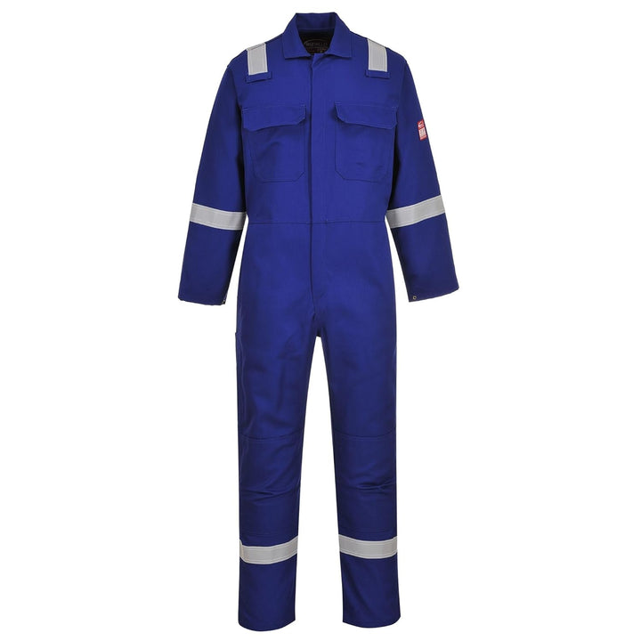 Portwest BIZ5 Herren Flammenresistenter Reflektierender Overall Bizweld Iona FR Königsblau, M
