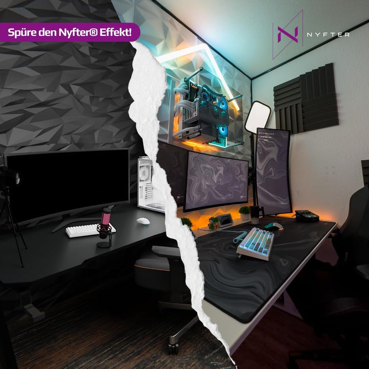 Nyfter - Nyf C24 Wired Gaming Mouse PC Maus mit Kabel RGB Ultra-Lightweight 63g 16.000 DPI 1.8m Para
