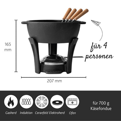 BOSKA Fondue Set Party Pro 1.1L - Fondue Set - Fondue - Käsefondue - Fondue Pot