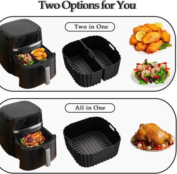 Silikonform Heissluftfritteuse für Russell Hobbs Heissluftfritteuse-3 Stück Airfryer Zubehör Silikon