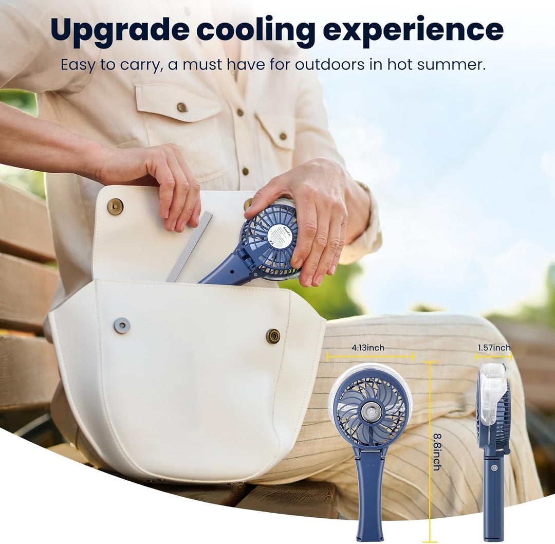 HandFan Handventilator Akku Tragbarer USB Ventilator Elektrischer 17ML Wassertank Mini Lüfter Batter
