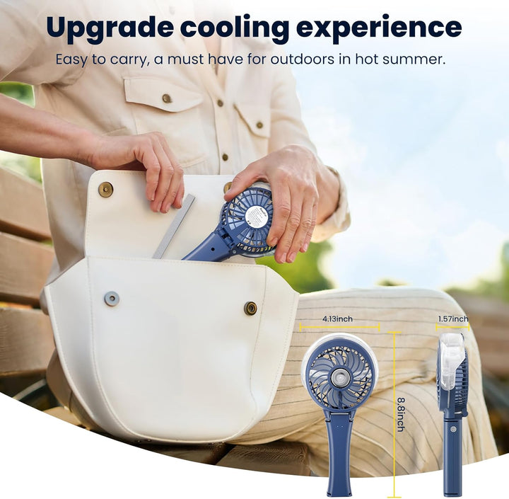 HandFan Handventilator Akku Tragbarer USB Ventilator Elektrischer 17ML Wassertank Mini Lüfter Batter