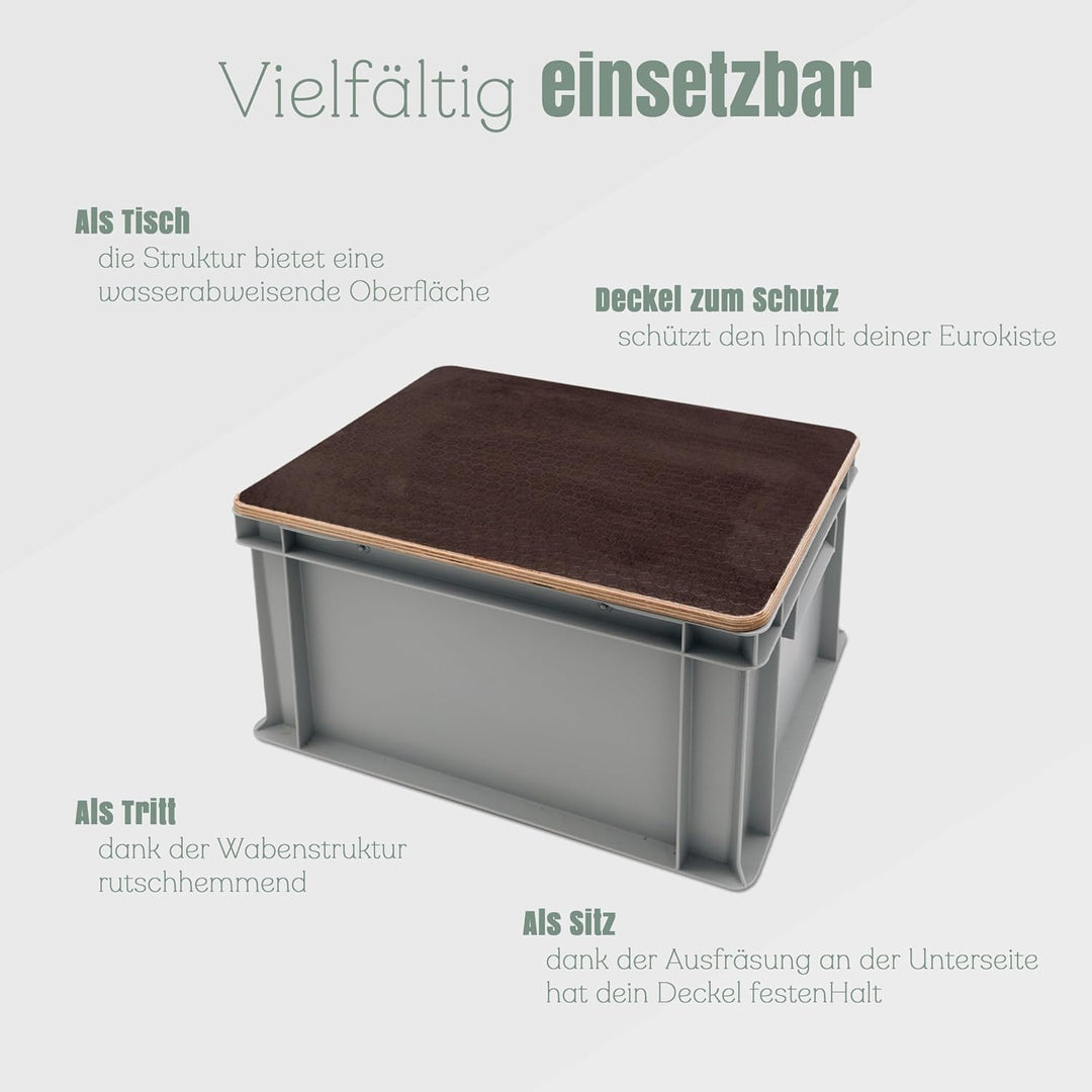 ABENTEUENAH Eurokistendeckel personalisiert, Deckel für Eurokiste als Geschenk für Männer, Camper, C