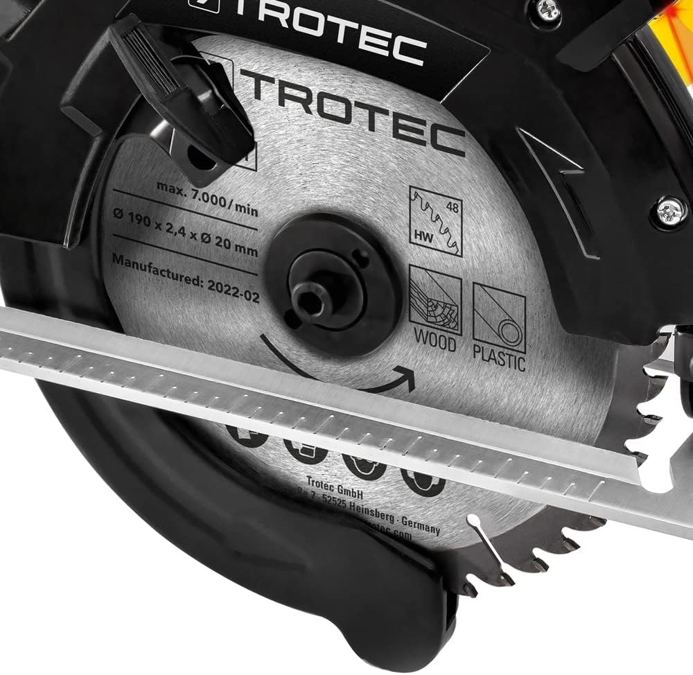 TROTEC Handkreissäge PCSS 10-1400 mit Sanftanlauf und variabler Drehzahlsteuerung (65 mm Schnitttief