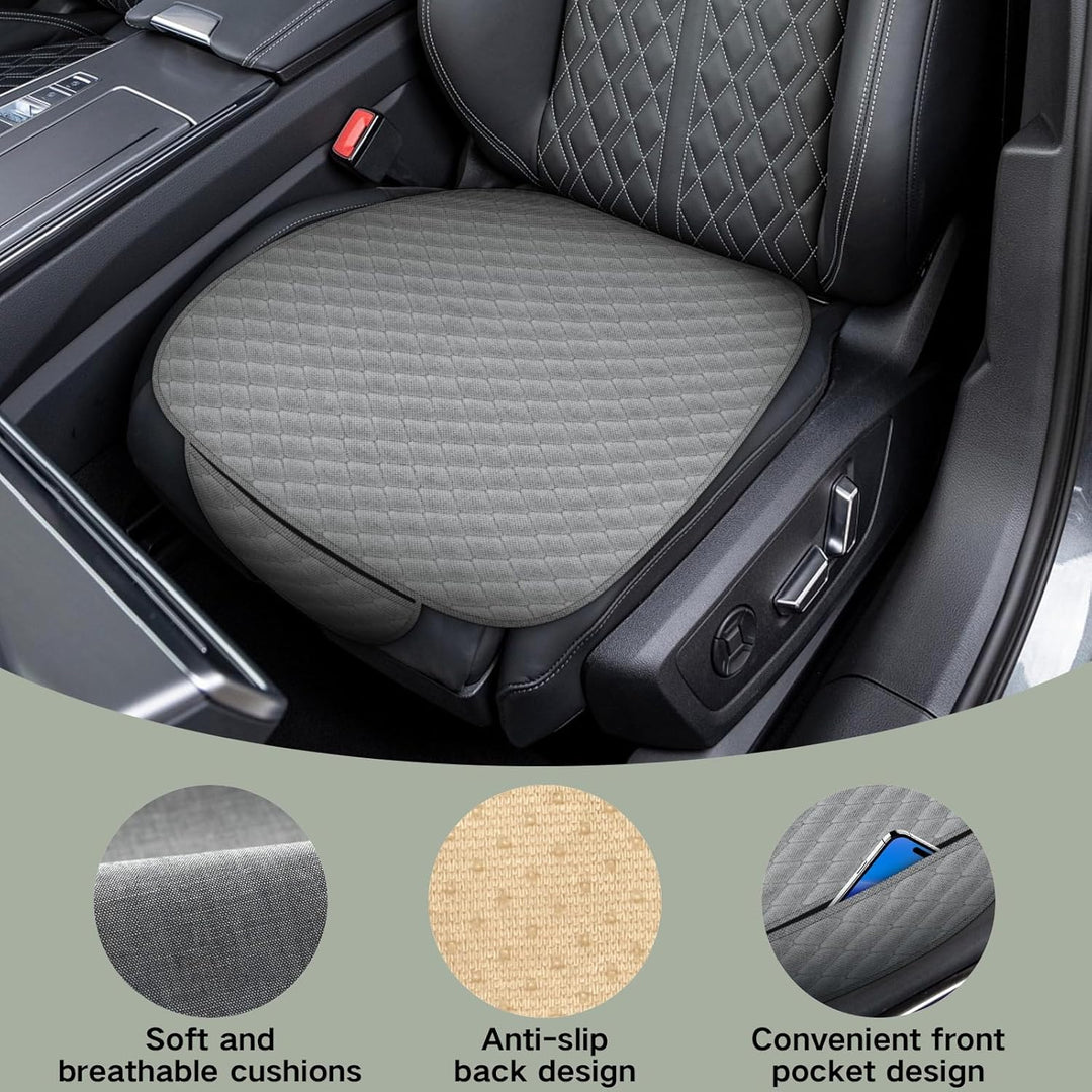 2 Stück Auto Sitzkissen Vordersitze,Sitzauflagen Vordersitze 60×49 cm,rutschfest Atmungsaktiv Autosi