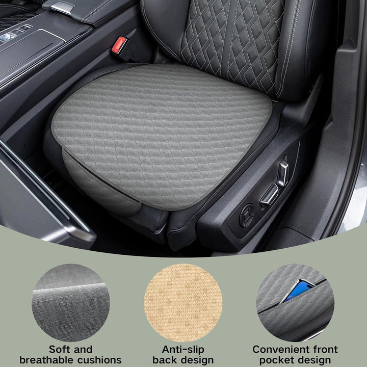 2 Stück Auto Sitzkissen Vordersitze,Sitzauflagen Vordersitze 60×49 cm,rutschfest Atmungsaktiv Autosi