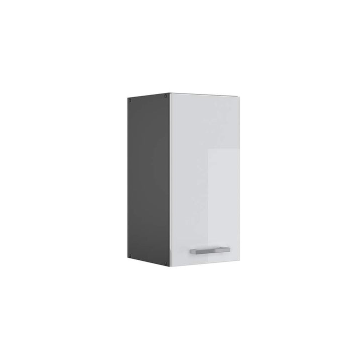 Vicco Hängeschrank R-Line, hängender Küchenschrank, Weiss Hochglanz/Anthrazit, 30 cm Weiss Hochglanz