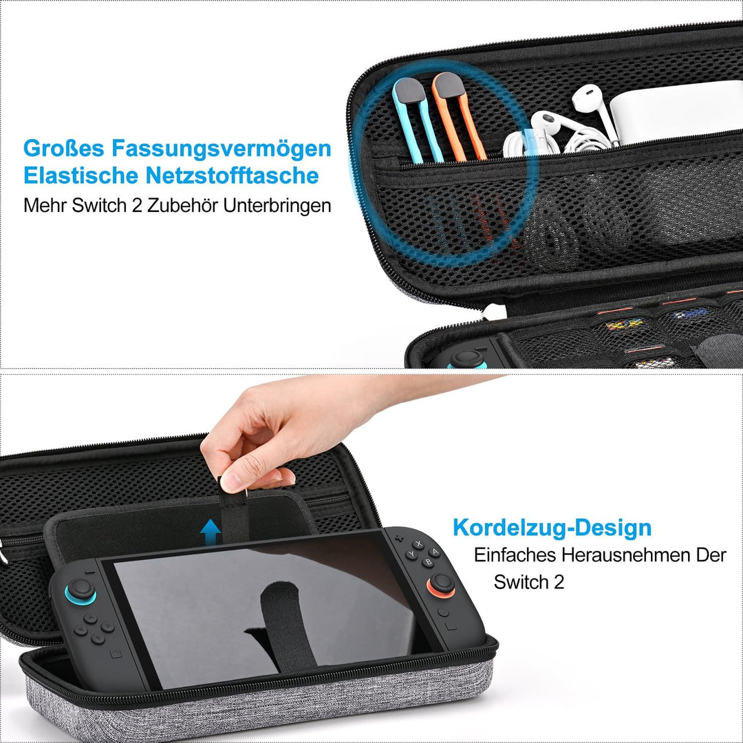 innoAura Switch 2 Tasche 14-in-1 Bundle für NS Switch 2 (2025), Switch 2 Case mit Tragetasche, Schut