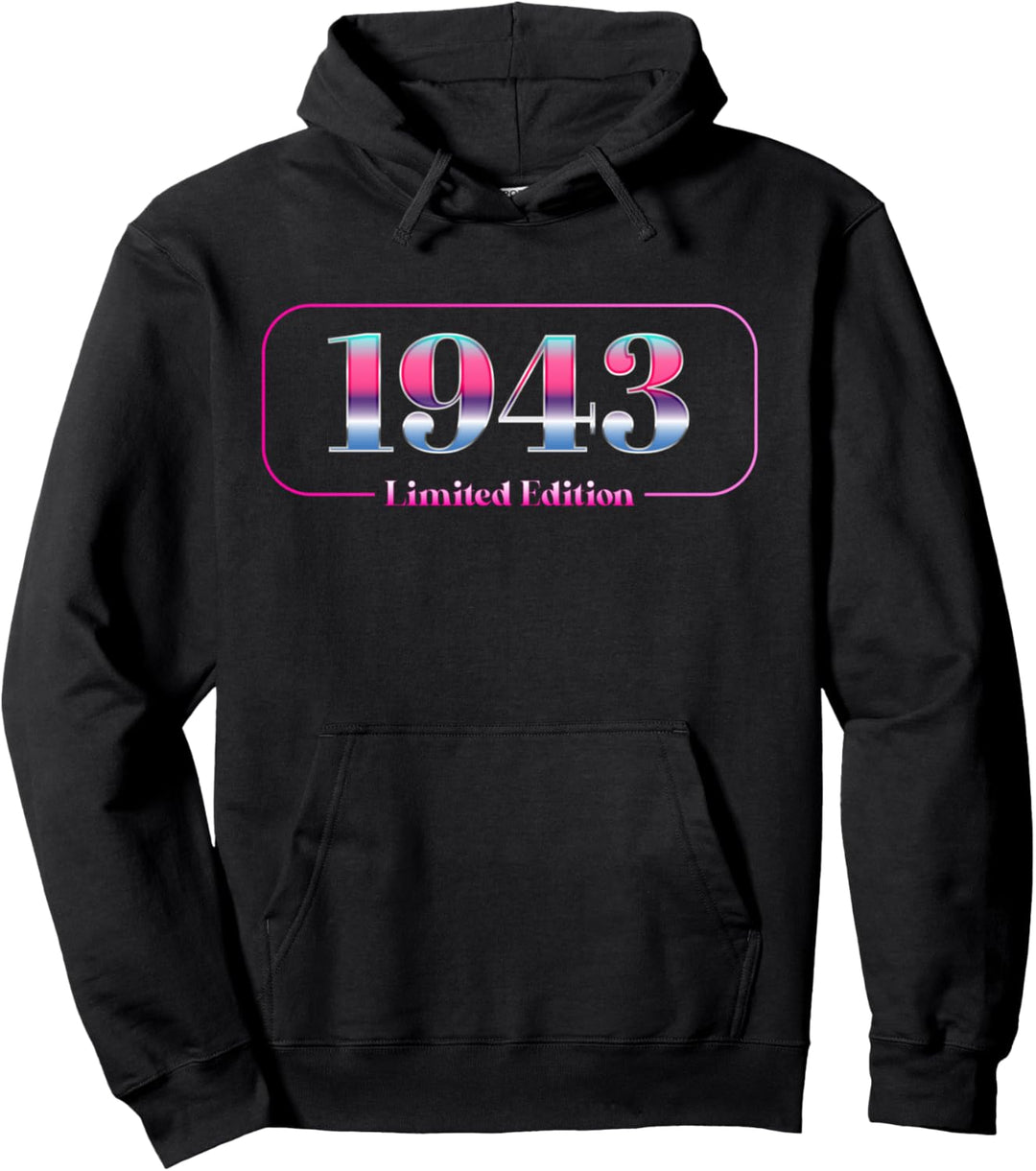 81. Geburtstag Mann Frau 81 Jahre 1943 Deko Lustig Geschenk Pullover Hoodie
