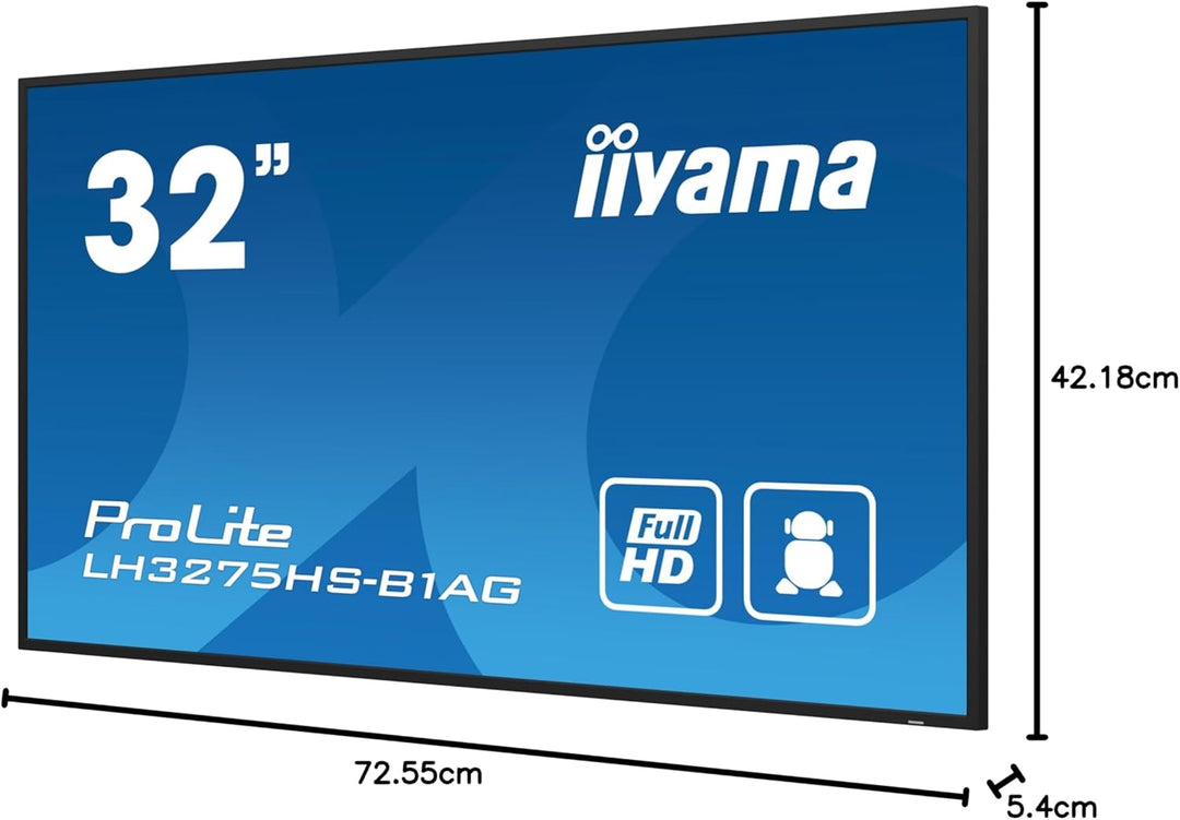 iiyama Prolite LH3275HS-B1AG 80cm 31,5" Digital Signage Display IPS LED Panel Full-HD HDMI DP USB2.0