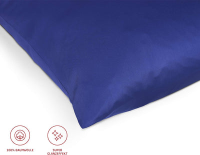 fleuresse Uni-Colours Bettwäsche-Set, Mako Satin, 100 Prozent Baumwolle, Fb. anthrazit, 240 x 220 cm