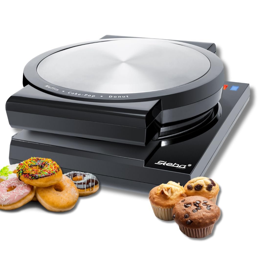 Steba Elektrogeräte 18-33-80 Maker 3 in 1, 3 antihaftbeschichtete Pops, Muffins und Donuts, Platten