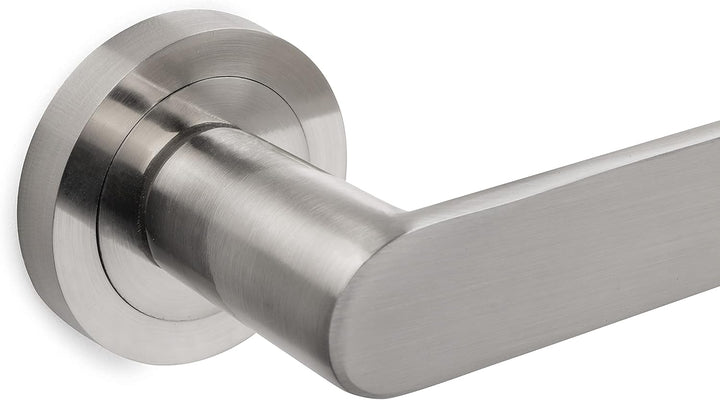 Emuca - Türgriffe für Innenttüren, 5 Türgriff-Set mit Rosetten für Zimmertüren D.50 mm, Aluminium, s